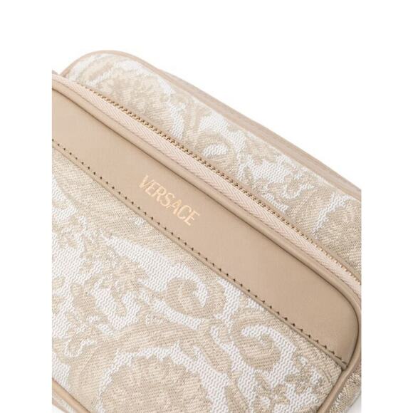Versace Athena Jacquard Barocco Cream Beige Messenger Crossbody Bag NWT $1,150 - Picture 5 of 15